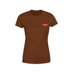 T shirt femme col rond - Marron